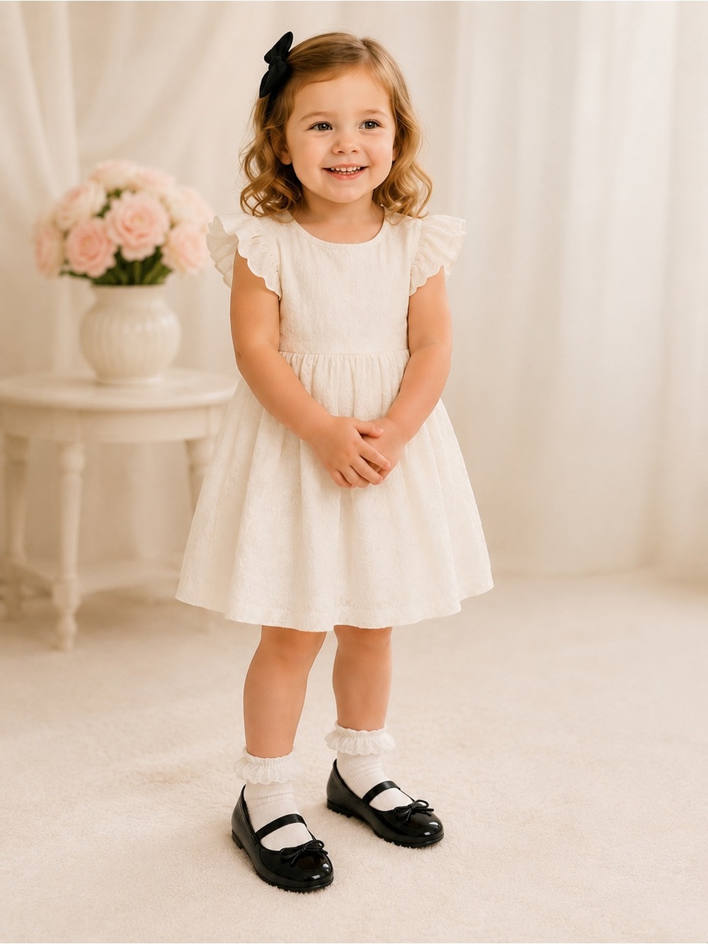 🖤 Jumping Beans Toddler Girls Black Patent Ballet Flats – Size 8T – NWT